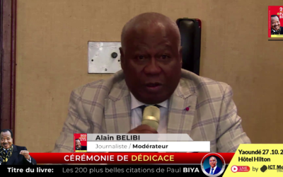 Alain Belibi, modérateur à la dédicace du livre du Dr Manaouda Malachie sur Paul Biya [🔴Live streaming By ICT Media]