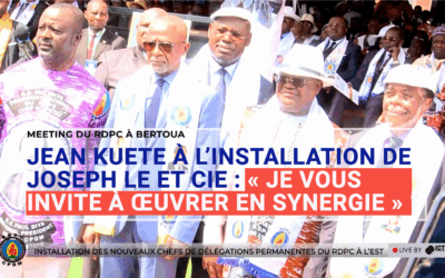 Jean Kuete à l’installation de Joseph LE et Cie à Bertoua : « Je vous invite à œuvrer en synergie  » [🔴Live streaming By ICT Media]