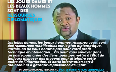 Intelligence économique : « Les jolies dames et les beaux hommes sont aussi des ressources diplomatiques », affirme le Dr Owona Wolfgang Fernand Jr.